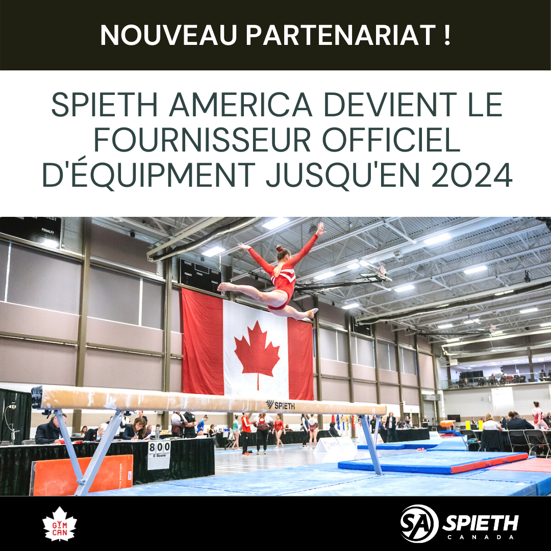 Gymnastique Canada annonce un partenariat avec Spieth America à titre de fournisseur officiel d’équipement